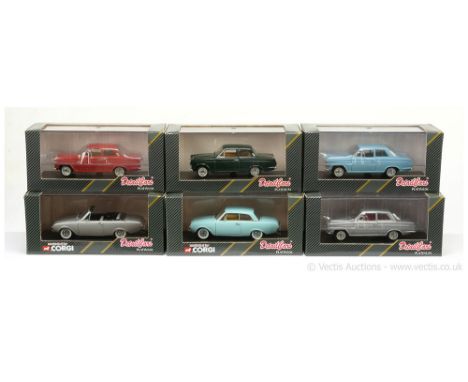 Detail Cars (1/43 Scale) a group of Ford vehicles to include ART370 Cortina (Mark 1) - green; ART373 Cortina (Mark 2) - silve