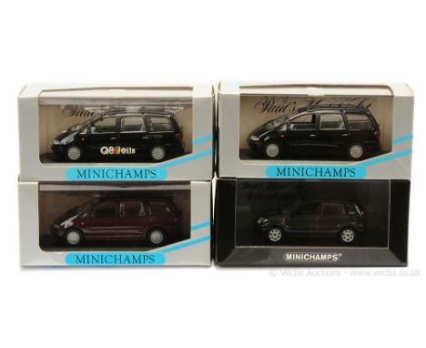 Minichamps (1/43 Scale) a group of Ford Models (1) Fusion - graphite grey (Ltd 1440); (2) Galaxy - (1995) - black; (3) same a