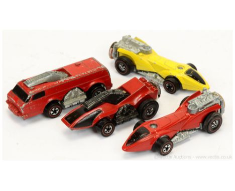Hot Wheels (Mattel) Redline - "Revvers" a group of 4 - which are generally Fair to Good. (4)