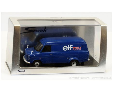 Spark (Minimax) 1/43 Scale S0276 Ford Transit 1974 "Elf Team Tyrrell" - blue, white, red - Mint including rigid perspex case,