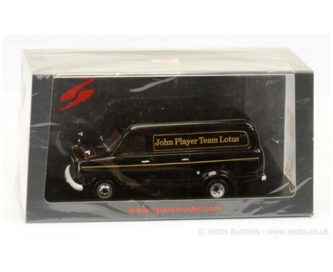 Spark (Minimax) 1/43 Scale S02697 Ford Transit 1973 "John Player Team Lotus" - black with gold trim - Mint including rigid pe