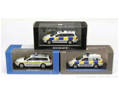 Minichamps (1/43 Scale) a group of Ford Code 3 "Police" Cars all made to a high standard to include (1) Mondeo Estate "Strath