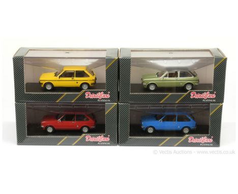 Detail Cars (1/43 Scale) a group of Ford Fiesta models to include ART500 (Mark 1) - L red; ART501 1300S - yellow; plus others