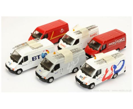 Promod - a group of (Code 3) Corgi Conversion Models to include "Parcelforce"; "BT" with roof ladder; "Royal Mail"; "Romec" w
