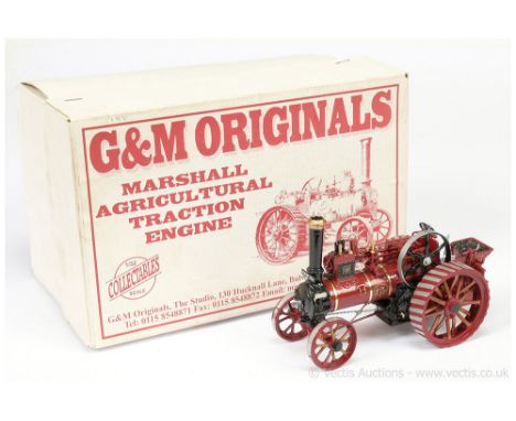 G &amp; M Originals (1/32nd scale) Marshall Agricultural Traction Engine finished in maroon, black, gold trim - this limited 