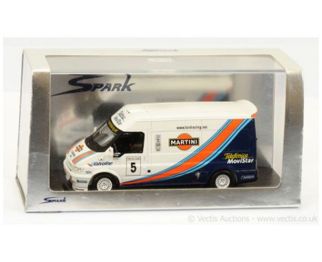 Spark (Minimax) 1/43 Scale S0284 Ford Transit 2000 "Team Martini" - white and blue body with light blue orange stripes, race 