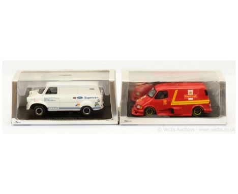 Spark (Minimax) 1/43 Scale S0290 Ford Transit Supervan "Royal Mail" - red, yellow, white and S0281 Ford Transit Supervan 1971