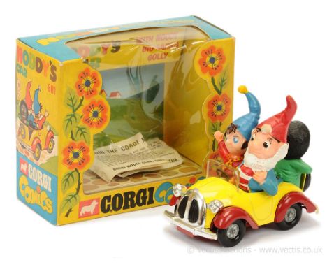 Corgi 801 "Noddy" Car - finished in yellow, red, cast hubs, chrome trim (slight loss of chrome to rear and front bumpers and 