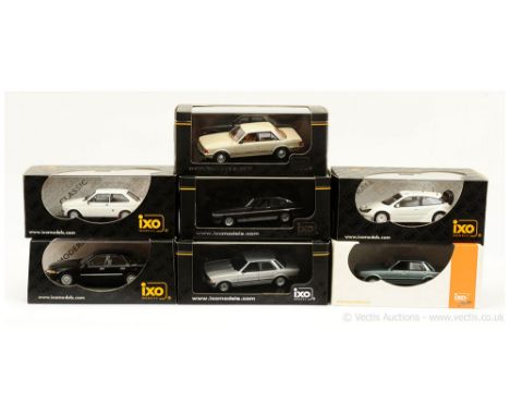 Ixo Models (1/43 Scale) a group of Ford Models to include MCC036 Crown Victoria 2000; CLC203 Taunus 1981; CLC092 Fiesta - whi