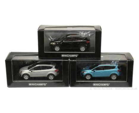 Minichamps (1/43 Scale) Ford Cougar group to include (1) - (2008) - black (Ltd 1008); (2) same as (1) but metallic blue (Ltd 