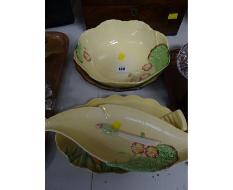 Royal Doulton Dickens ware 'Fat Boy' bowl and three items of Carltonware