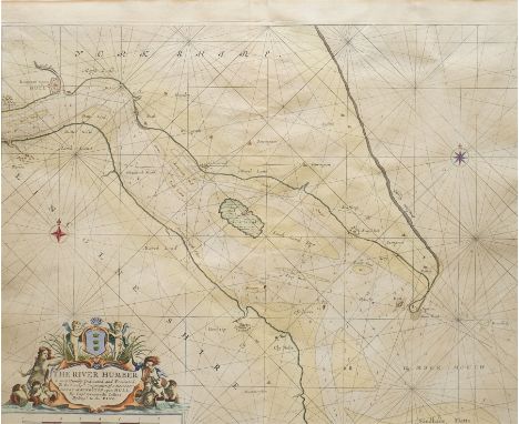 Captain Greenville (Greenvile) Collins (British 1643-1694): 'The River Humber', showin Hull and coasts of Yorkshire and Linco