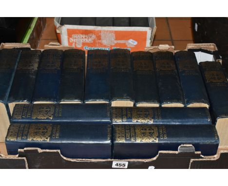 TWO BOXES OF CHARLES DICKENS NOVELS AND THE SECOND WORLD WAR BY WINSTON CHURCHILL to include titles such as 'A Tale of Two Ci