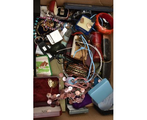 A BOX OF ASSORTED ITEMS, to include various lighters such as 'Ronson, Rowenta top Germany, Trox' etc, a gents 'Timex' wristwa