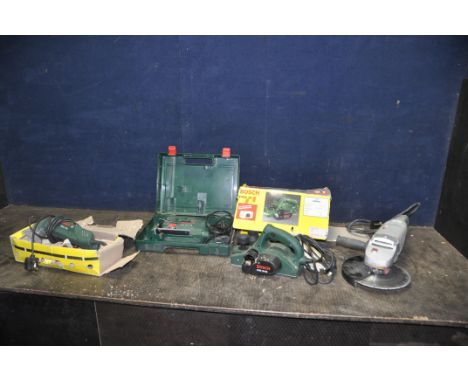 A SELECTION OF BOSCH AND PERFORMANCE POWER TOOLS including a PDA100 detail sander, a PST 850PE jigsaw, a PHO-16-82 planer and