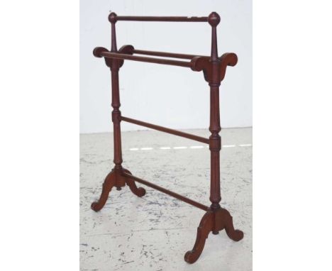 Vintage wood towel rail 67cm wide, 90cm high approx