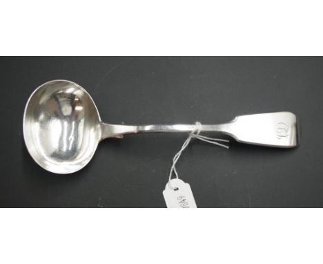 Early Victorian sterling silver sauce ladle Hallmark London 1840, 64g approx.