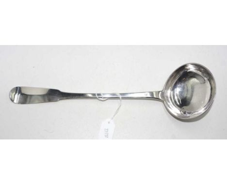 Early 19th century French silver ladle by Francois-Dominique Naudin, 32cm long, 174 grams approx
