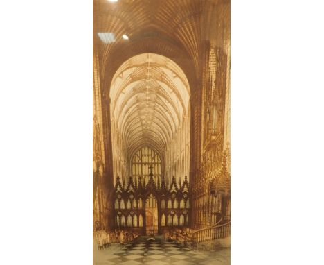 Limited Edition print of Winchester Cathedral with artists signature