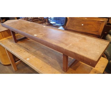 Large teak narrow bench table, L: 183 cm 