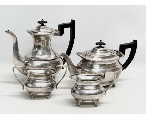 A 4 piece Georgian style plated tea service.