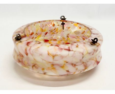 A 1930’s Art Deco glass light shade. 28x13cm.