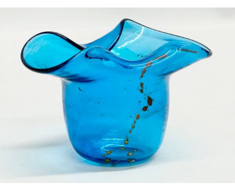 A small art glass bowl. Sea &amp; Sand. Probably Mdina. Late 20th Century. 14x10x9.5cm