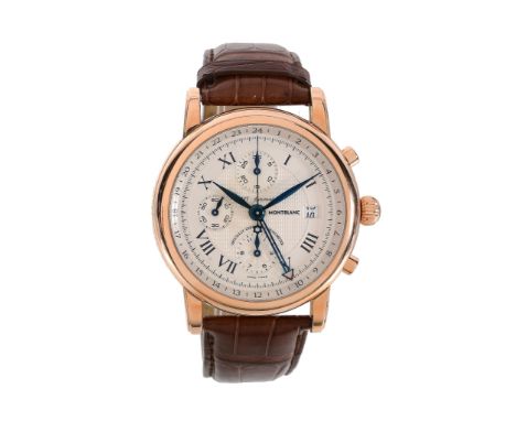 Ω Montblanc, Star Chronograph GMT, ref. 7074 101638, an 18 carat gold wristwatch, no. PL486683, circa 2013, automatic chronog