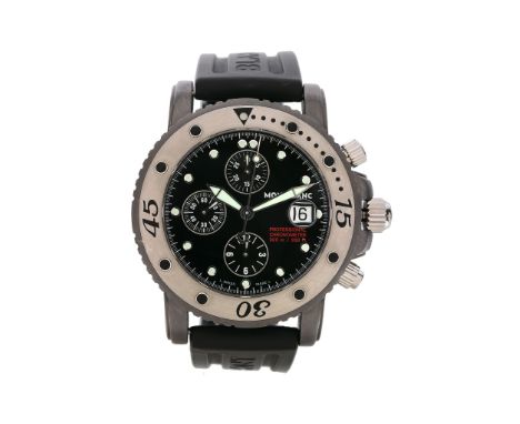  Montblanc, Sport Collection, ref. 7100, a tantalum wristwatch,   no. VA100111, circa 2013, automatic chronograph movement, 2