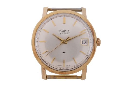 Roamer Rotodate A 14 Carat Gold Wristwatch Circa 1970