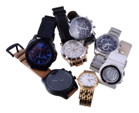  A collection of assorted watches,   to include examples by Casio, Citizen and Hugo Boss. All recommended for spares or repai
