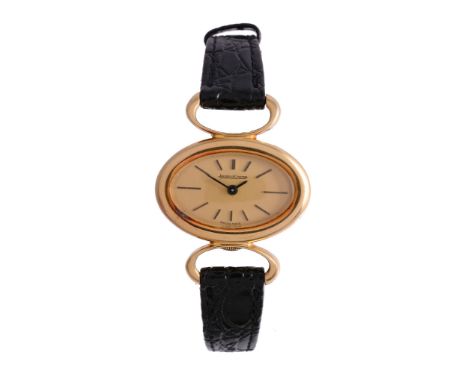  Jaeger LeCoultre, ref. 6012-21, a lady's 18 carat gold wristwatch,   no. 1347086, circa 1970, manual wind movement, 17 jewel