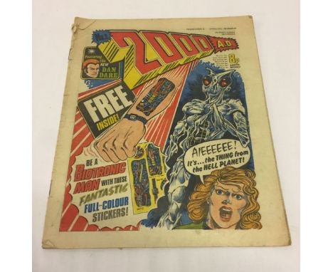 2000 A.D. Programme 2 comic. 5th March 1977. First appearance of Judge Dredd.