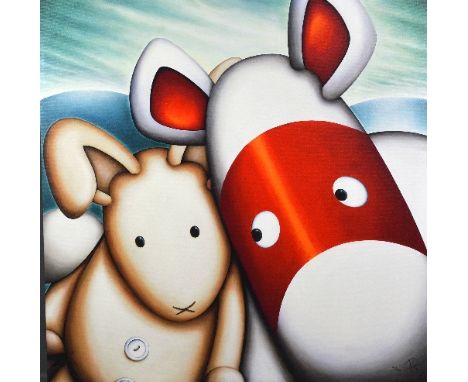 AFTER PETER SMITH (BRITISH B.1967), 'Bunny My Honey', a limited edition print on box canvas, No.61/150, numbered and initiall