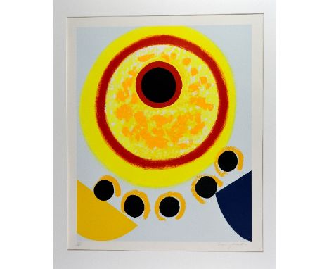 SIR TERRY FROST RA (BRITISH 1915-2003), Five Black Moons, a limited edition colour silk screen print, No.38/75, numbered and 