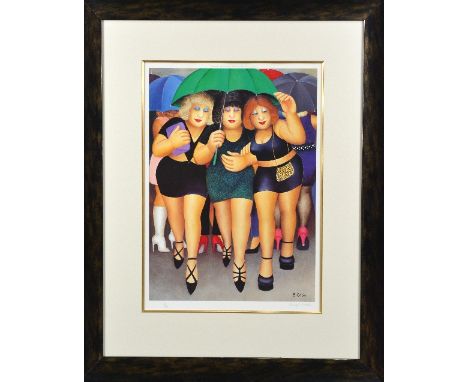 AFTER BERYL COOK (BRITISH 1926-2008), Clubbing in the rain, a limited edition print, published by the Alexander Gallery, No.2