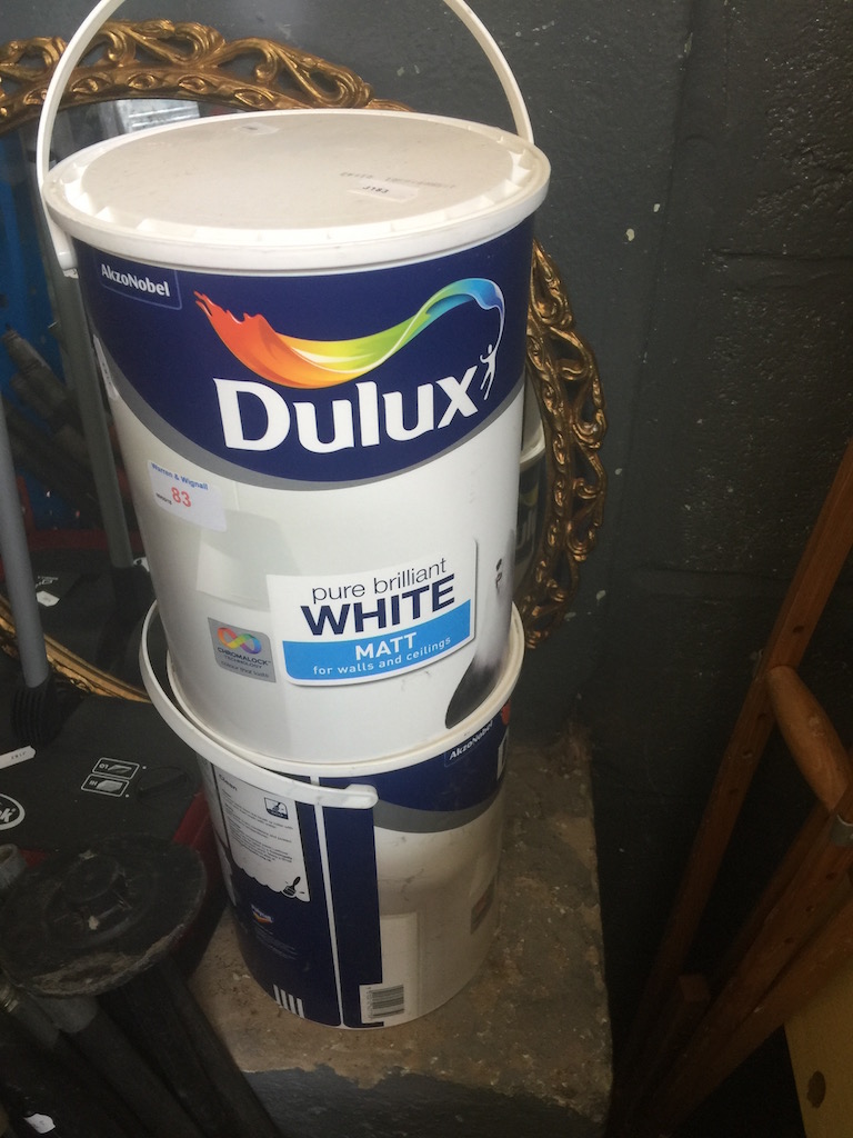 2 TINS OF WHITE PAINT