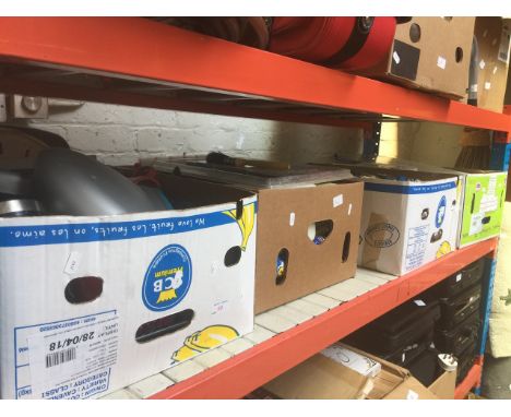 4 BOXES OF MIXED BRIC A BRAC, TOOLS, KITCHEN AND CLEANING ITEMS