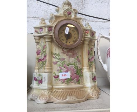POTTERY MANTEL CLOCK