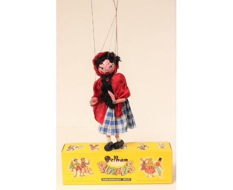 Pelham: A boxed Pelham Puppet, Little Red Riding Hood, appears in good condition, little playwear obvious, strings tangled.&n