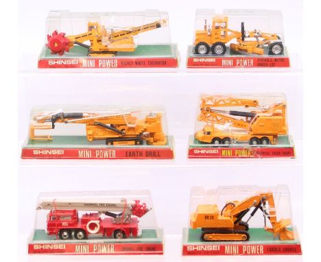 Shinsei: A collection of five bubbled Shinsei diecast construction vehicles to comprise: Bucket Wheel Excavator, Hydraulic Mo