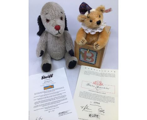 Steiff: A Steiff Limited Edition Sweep, 1797/2000, 664410, with certificate; together with a Steiff Limited Jack in the Box, 