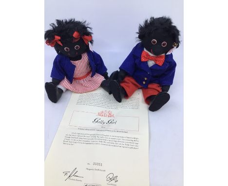 Steiff: A Steiff Limited Edition Golly Girl, 51/1500, 661099, with certificate; together with a Steiff Limited Edition Golly 