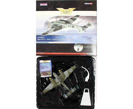 Corgi: A boxed Corgi, Limited Edition, The Aviation Archive, Me110C-4 - ZG52, Charleville, France, late 1940, 1:72 Scale Diec