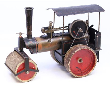 Live Steam: An early 20th century, live steam, D.C., Germany, steam roller, flywheel approx. 2.5", general wear, in need of a
