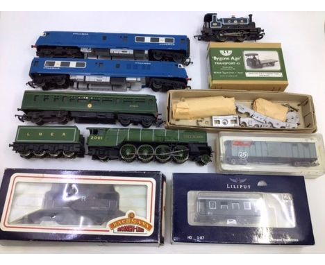 Railway: Hornby 2-8-2 locomotive and tender Cock of the North, Hornby 0-4-0 Tank engine, Triang Pullman , Triang diesel power