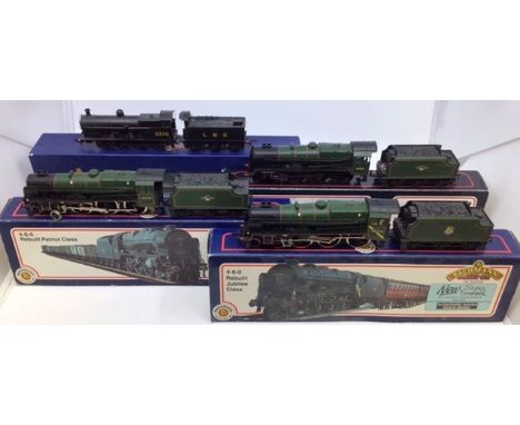 Bachmann: A collection of four Bachmann locomotives to include: 31-225 BR Black Watch; 31-480 LMS Class G2A; 31-201 Rebuilt P