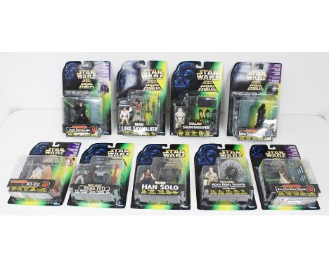 Star Wars: A collection of assorted boxed and carded Kenner/Hasbro 1990s Star Wars figures to include: Speeder Bike; Jabba th