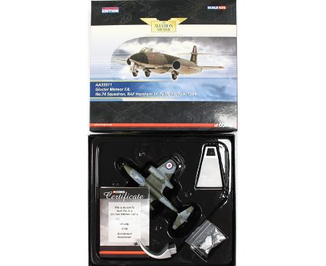 Corgi: A boxed Corgi, Limited Edition, The Aviation Archive, Gloster Meteor F.8, No.74 Squadron, RAF Horsham St. Faith, Norfo