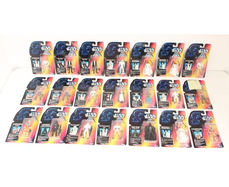Star Wars: A collection of assorted boxed and carded Kenner/Hasbro Star Wars figures to include: Imperial Speeder Bike, Lands